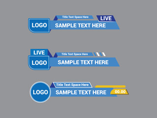 Fototapeta premium Vector Lower Third for Television News Bar Design Template, Lower Third News and Video Bars Set