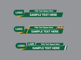 Fototapeta premium Vector Lower Third for Television News Bar Design Template, Lower Third News and Video Bars Set