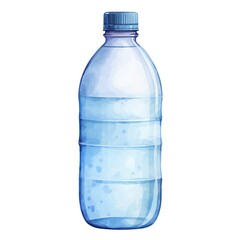 A watercolor of  Water bottle clipart, isolated on white background