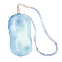 A watercolor of  Water bladder or hydration pack clipart, isolated on white background