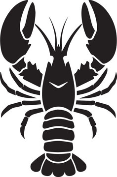 recommend clip art: Lobster silhouette on white background. Lobster logo.