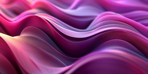 Obraz premium Abstract wallpaper created from Magenta 3D Undulating lines. Colorful 3D Render with copy-space.