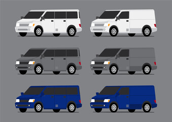 multiple type of van automobile vehicle