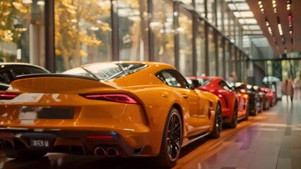 A new car models showcased in the showroom, their polished exteriors and luxurious interiors inviting you to experience the thrill of driving in style.