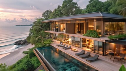 A boutique hotel that offers an eco-luxury experience and the enjoyment of a luxury resort pool or pool villa amid a beautiful natural landscape designed with sustainability in mind.