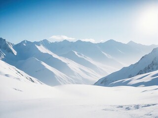 snow covered mountains