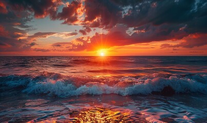 sunset over the ocean