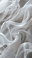 Wedding Background with Light Bridal Textile. Wrinkles and Folds form a Smooth White Texture