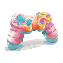 watercolor of Joystick game sport technology
