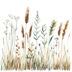 Fototapeta premium The image shows a variety of different types of grass