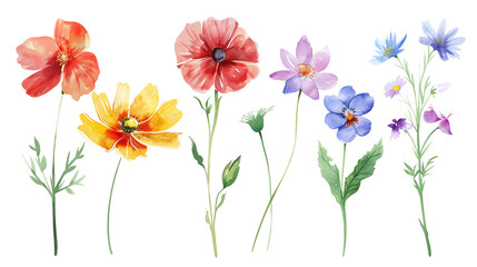 The image shows a variety of flowers, including red, orange, yellow, pink, purple, and blue