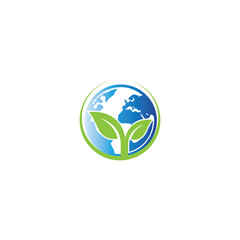 world-health-logo-with-globe-leaf-and-people-illustration