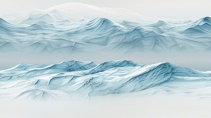 Obraz premium The image shows the beauty of winter. It is a landscape of snow-capped mountains. The blue and white colors of the photo convey a sense of peace and tranquility.