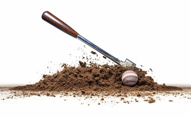 Baseball Infield Rake on White Background