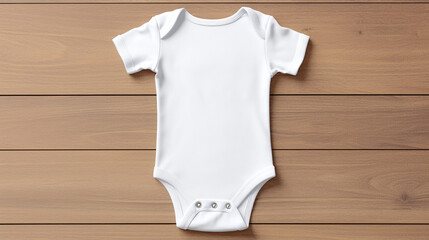 White baby bodysuit mock up, generative AI