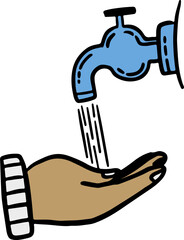 Ablution doodle illustration