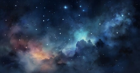 starry night sky background, glittering stars, nebula, galaxy outer space wallpaper