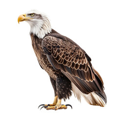 Obraz premium Majestic Bald Eagle Isolated transparent Background Profile View
