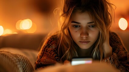 Young person overwhelmed by excessive media and information struggling with social media addiction. Concept Media Overload, Information Overwhelm, Social Media Addiction, Youth struggles