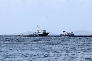 fishing boats on the sea, island Murter, Croatia
