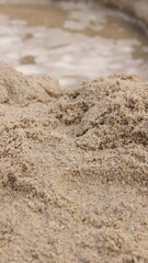 Beach sand and the sound of waves