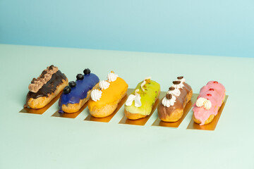 Entremets of different flavors and colors