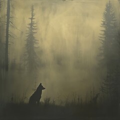 Wolf in the wilderness