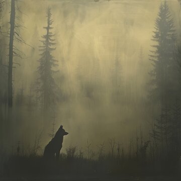 Wolf in the wilderness