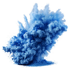 Holi Festival powder explosion with transparent background. Generative AI.