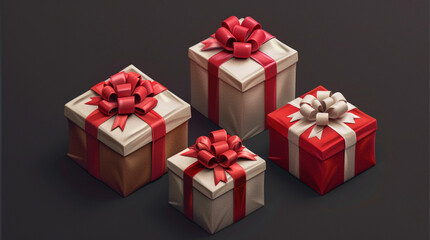 Fototapeta premium Christmas Gift boxes