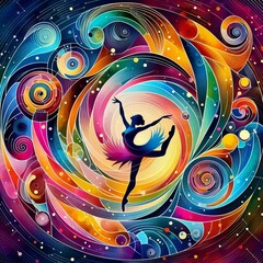 abstract background with rainbow