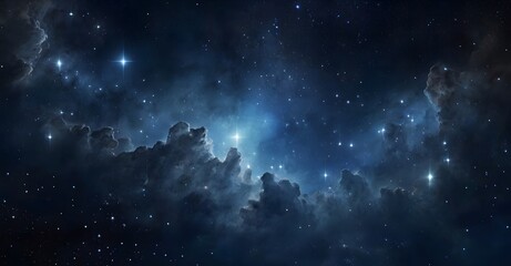 Fototapeta premium starry night sky background, glittering stars, nebula, moon, galaxy outer space wallpaper