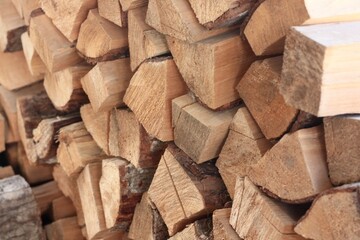 Firewood in the barn