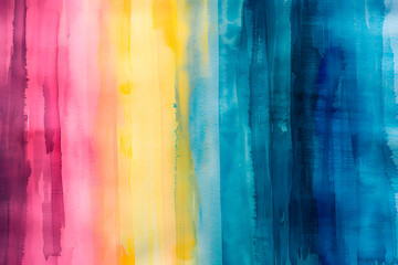 Watercolor multicolored illustration with vertical stripes.