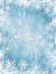 Light blue background with snowflakes 