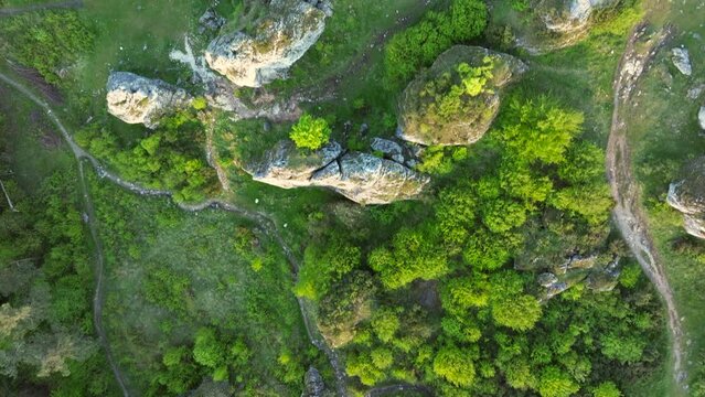 Zborow Mountain in the entire Krakow Czestochowa Upland, Poland