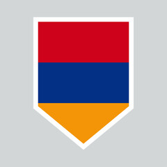 Armenia flag in Shield Shape