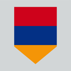 Armenia flag in Shield Shape