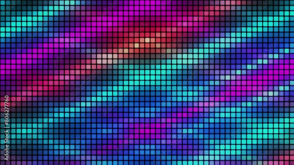 Leinwandbilder abstract animated background of multi-colored squares. abstract gradient background. pixel backgroun