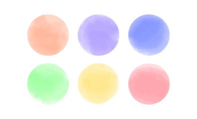 Fototapeta premium watercolor design elements. Set of multicolored watercolor dots