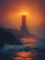 The lighthouse is a symbol of hope and safety for those who travel on the sea