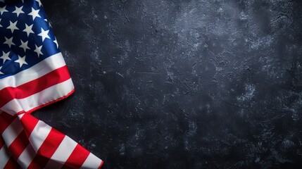 The Stars and Stripes against a moody dark backdrop, conjuring feelings of solemnity and respect