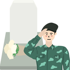 호국보훈의 달 국가유공자 현충원 비석