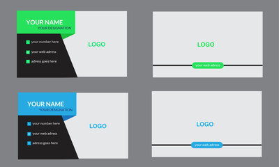 This is a creative both side business card template with various colour effect.