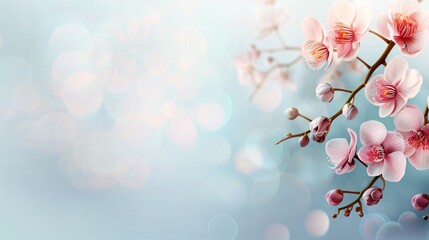 Fototapeta premium Flower on background, a depiction of amazing beauty. Blossoming and bright, it's a gorgeous natural sight.