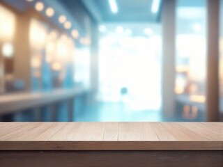 empty room with wooden table