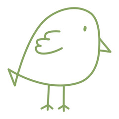 Cute Animal Line Art Illustration