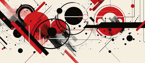 Presentation abstract background in red, black and white colors