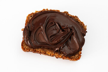 Brotscheibe mit Nusscreme