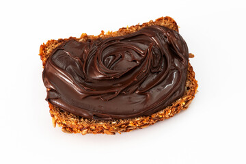 Brotscheibe mit Nusscreme